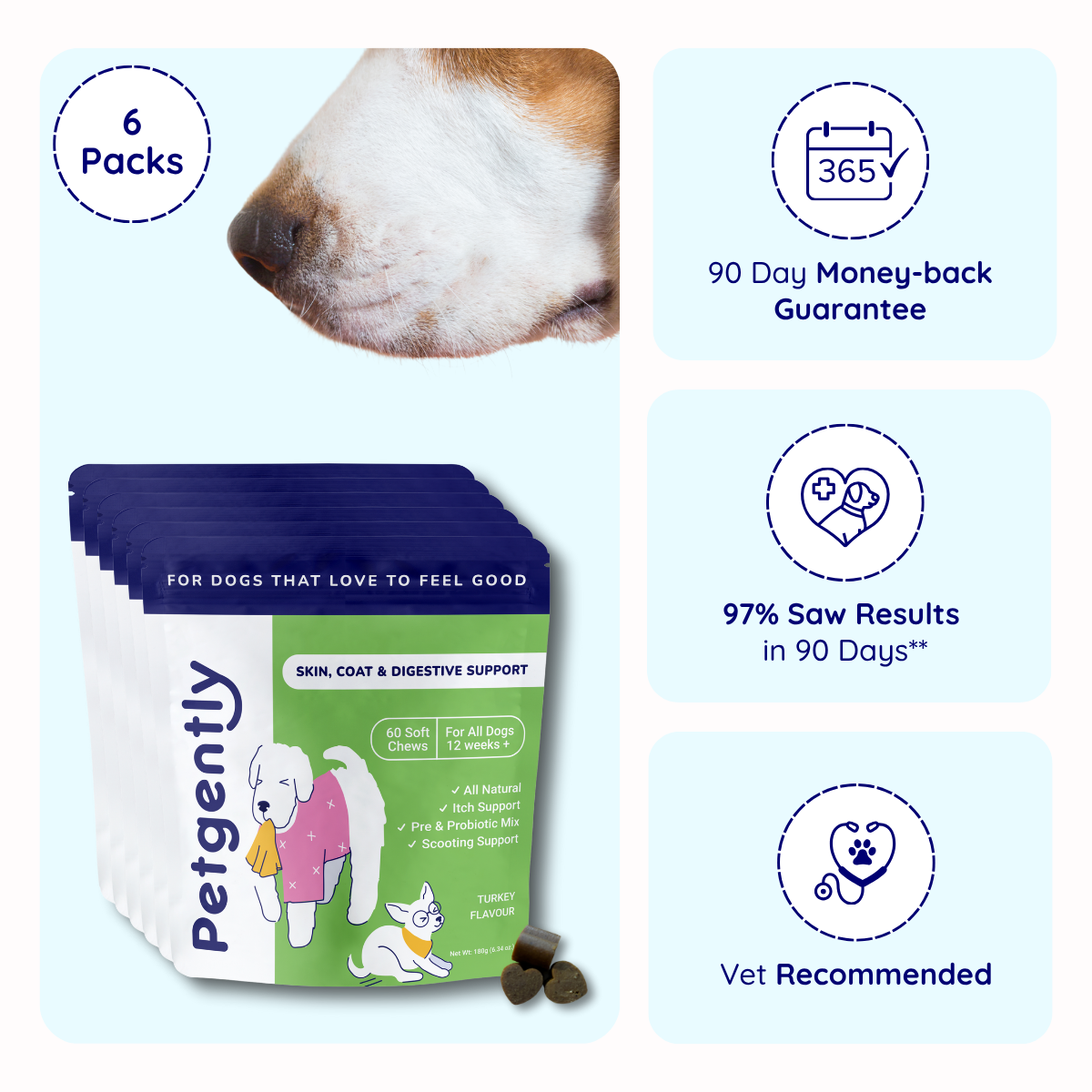 Skin, Coat, & Digestive Support Chews*