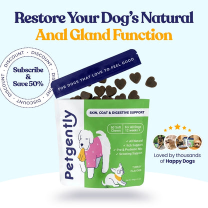 Anal Gland, Skin, Coat, & Digestive Support Chews*